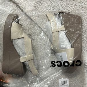 Crocs high wedge sandals